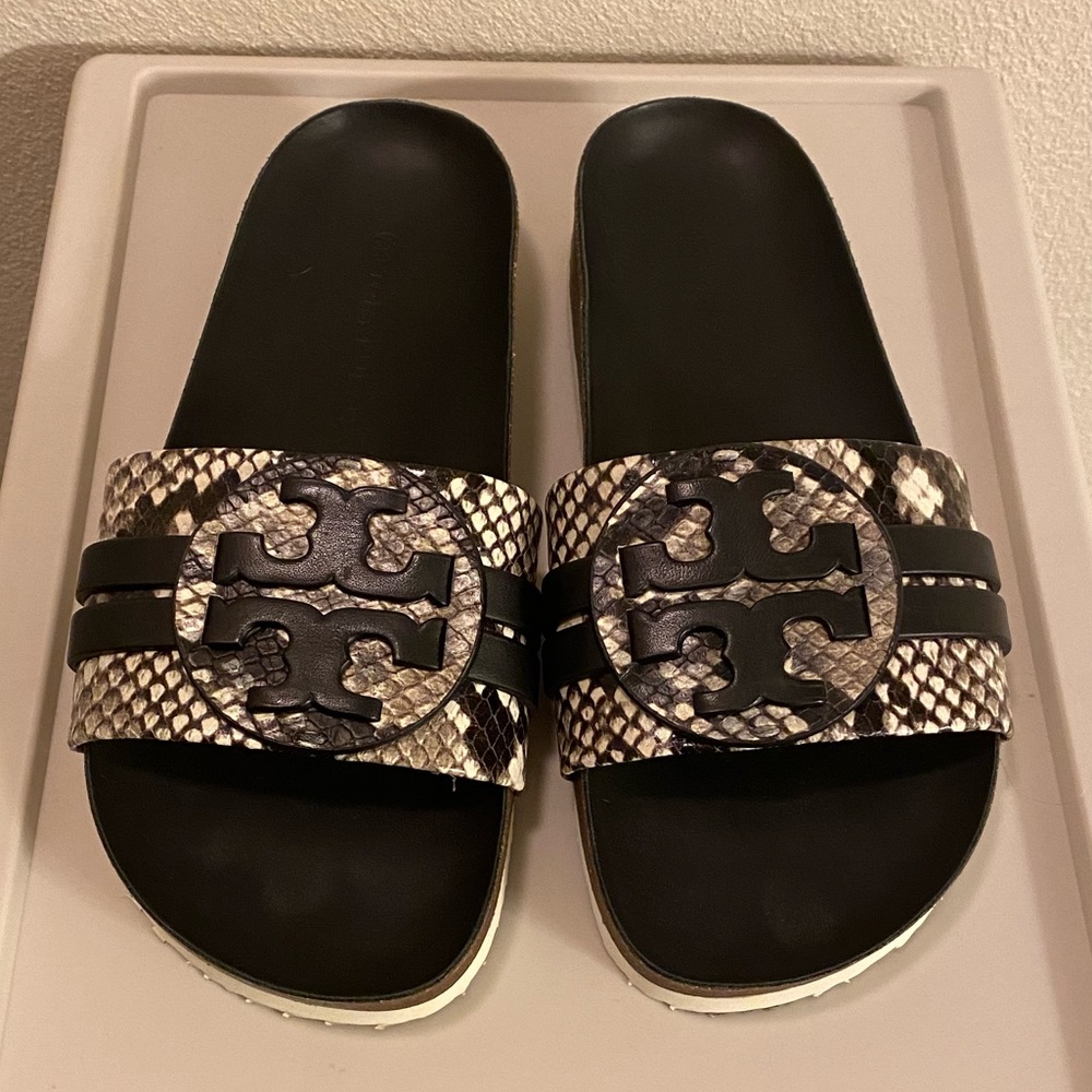 Tory Burch Leigh Slide Sandal in Warm Roccia 6.5